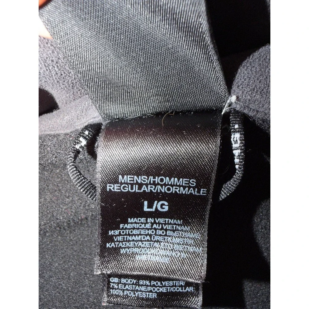 The North‎ Face Mens Fleece Jacket Full Zip Black Grey L G